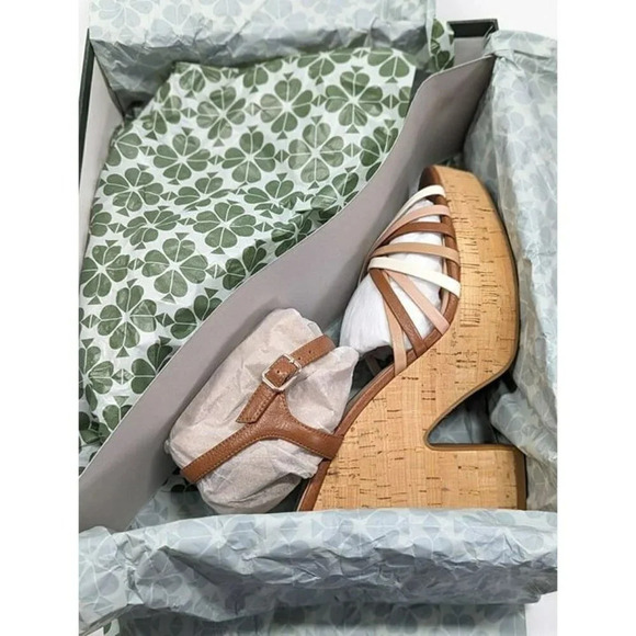 Kate Spade Women's Glow Leather Dressy Platforms Multi Toast Size 10 (MSRP $228) - Picture 9 of 10